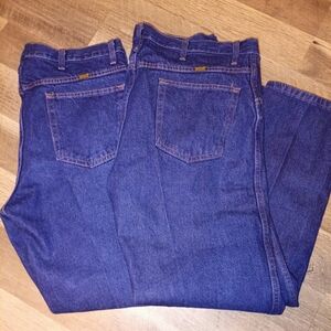 Rustler Classic Fit Blue Jeans Size 38X30 Set Of 2